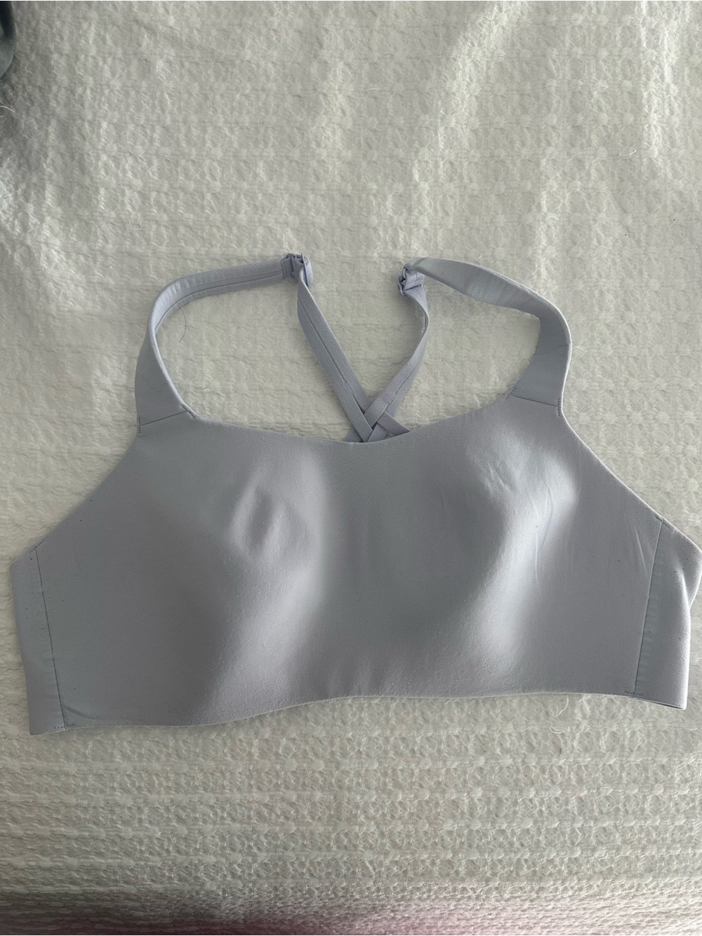 lululemon athletica Light Gray/lilac Strappy-Back Sports Bralette